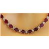 Image 3 : 46.80 CTW Ruby 14K White Gold Diamond Necklace