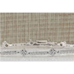 1.50 CTW Natural Diamond Bracelet In 14K White Gold