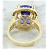 Image 4 : 8.90 CTW Tanzanite 18K Yellow Gold Diamond Ring