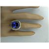 Image 5 : 8.90 CTW Tanzanite 18K Yellow Gold Diamond Ring