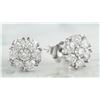 Image 2 : 1.00 CTW 18K White Gold Diamond Earrings