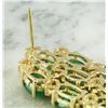 Image 4 : 12.50 CTW Emerald 18K Yellow Gold Diamond Earrings