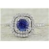 Image 1 : 1.30 CTW Tanzanite 14K White Gold Diamond Ring