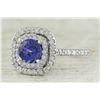 Image 2 : 1.30 CTW Tanzanite 14K White Gold Diamond Ring