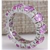 Image 3 : 7.71 CTW Natural Pink Ceylon Sapphire Diamond Ring 14K Solid White Gold