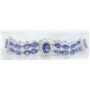 Image 1 : 25.20 CTW Tanzanite 14K white Gold Diamond Bracelet