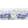 Image 2 : 25.20 CTW Tanzanite 14K white Gold Diamond Bracelet
