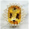 Image 1 : 8.80 CTW Citrine 14K Yellow Gold Diamond Ring