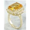 Image 3 : 8.80 CTW Citrine 14K Yellow Gold Diamond Ring