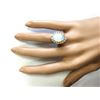Image 4 : 4.77 CTW Natural Opal And Diamond Ring In 18K Yellow Gold