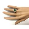 Image 4 : 2.66 CTW Natural Emerald And Diamond Ring In 14k Rose Gold