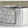 Image 2 : 4.20 CTW Natural Diamond Ring In18K Solid White Gold