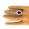 Image 5 : 6.83 CTW Natural Ceylon Sapphire 14K Solid White Gold Diamond Ring
