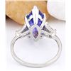 Image 3 : 5.30 CTW Natural Tanzanite 14K Solid White Gold Diamond Ring