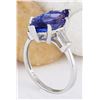 Image 4 : 5.30 CTW Natural Tanzanite 14K Solid White Gold Diamond Ring