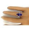 Image 5 : 5.30 CTW Natural Tanzanite 14K Solid White Gold Diamond Ring