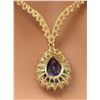 Image 6 : 17.67 CTW Natural Tanzanite 14K Solid Yellow Gold Diamond Necklace