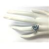 Image 4 : 6.09 CTW Natural Aquamarine And Diamond Ring In 18K Solid White Gold
