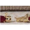 Image 3 : 59.00 CTW Natural Ruby And Diamond Necklace In 14K Yellow Gold