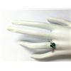 Image 4 : 2.11 CTW Natural Emerald And Diamond Ring In 14K White Gold