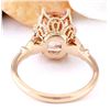 Image 3 : 3.4 CTW Natural Morganite 18K Solid Rose Gold Diamond Ring
