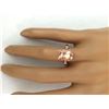 Image 5 : 3.4 CTW Natural Morganite 18K Solid Rose Gold Diamond Ring