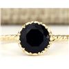 Image 1 : 1.30 CTW Natural Blue Sapphire Ring In 18K Yellow Gold