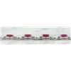 Image 4 : 8.50 CTW Ruby 14K White Gold Diamond Bracelet