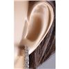 Image 3 : 3.41CTW Natural Diamond Hoop Earrings 18K Solid White Gold