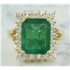 Image 1 : 5.16 CTW Emerald 18K Yellow Gold Diamond Ring