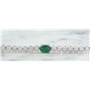 Image 3 : 4.03 CTW Emerald 14K White Gold Diamond Bracelet