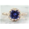 Image 1 : 1.44 CTW Tanzanite 14K Rose Gold Diamond Ring