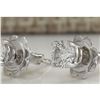 Image 2 : 0.55 CTW Natural Diamond Earrings 18K Solid White Gold