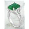 Image 3 : 5.40 CTW Emerald 14K White Gold Diamond Ring