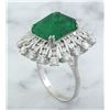 Image 4 : 7.60 CTW Emerald 14K White Gold Diamond Ring