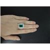 Image 6 : 7.60 CTW Emerald 14K White Gold Diamond Ring