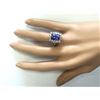 Image 4 : 5.88tw Natural Blue Tanzanite And Diamond Ring 18K Solid White Gold