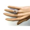 Image 4 : 9.47 CTW Natural Morganite And Diamond Ring In 18K White Gold
