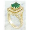 Image 3 : 3.25 CTW Emerald 18K Yellow Gold Diamond Ring