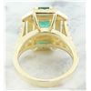 Image 4 : 3.25 CTW Emerald 18K Yellow Gold Diamond Ring