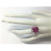 Image 4 : 6.92 CTW Natural Rubelite And Diamond Ring In18K White Gold