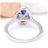 Image 3 : 2.35 CTW Natural Tanzanite 14K Solid White Gold Diamond Ring