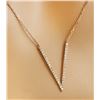 Image 2 : 0.40 CTW Diamond 18K Rose Gold "V" Necklace