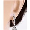 Image 3 : 2.24 CTW Natural Diamond Earrings 14k Solid White Gold