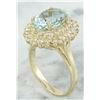 Image 3 : 6.10 CTW Aquamarine 18K Yellow Gold Diamond Ring