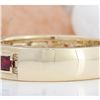 Image 3 : 1.30 CTW Natural Ruby 18K Solid Yellow Gold Diamond Ring