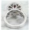 Image 4 : 4.00 CTW Tourmaline 18K White Gold Diamond Ring