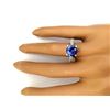 Image 5 : 3.81 CTW Natural Tanzanite 18K Solid White Gold Diamond Ring