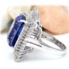 Image 3 : 21.58 CTW Natural Tanzanite 14K Solid White Gold Diamond Ring