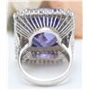 Image 5 : 21.58 CTW Natural Tanzanite 14K Solid White Gold Diamond Ring